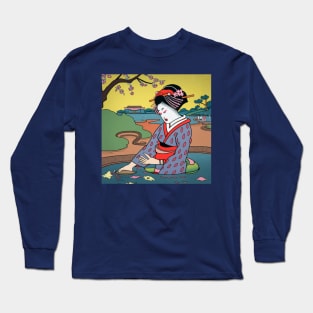 Traditional Japanese woman ukiyo-e Long Sleeve T-Shirt